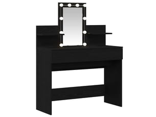 Coiffeuse 0 tiroir(s) Miroir Led avec 0 tabouret(s) inclu(s)  <strong></strong> <strong></strong>  coloris noir