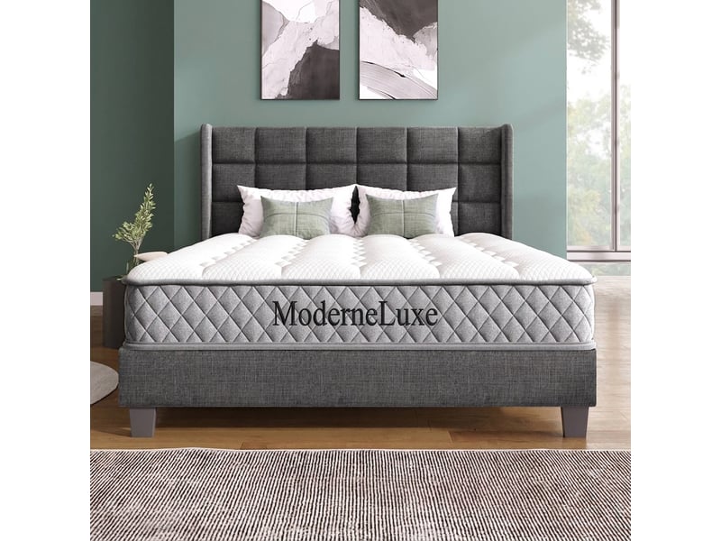  Matelas 180x200 cm H3, Ressorts Ensachés 7 Zones, Mousse à Froid, 20 cm, OEKO-TEX, 4 Poignées  - Conforama B