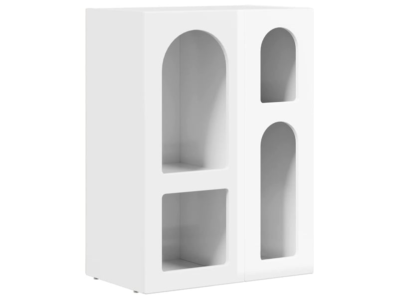  Buffet - bahut - meuble de rangement elst blanc brillant 59 x 35 x 80,5 cm bois d'ingénierie  - Conforama A