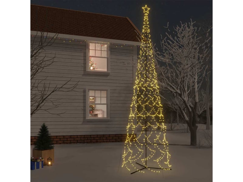 Arbre de noël cône 3000 led blanc chaud 230x800 cm cf61719 - Conforama B
