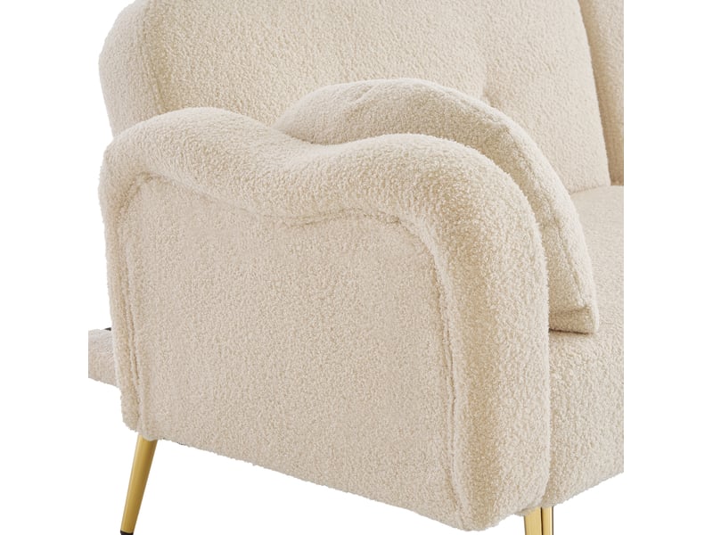 Canapé-lit 2 places 175x79x82 cm dossier réglable bois beige naturel  - Conforama D