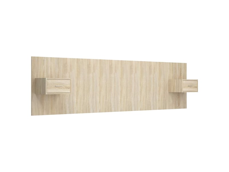  Tête de lit - armoire de tête de lit - avec chevets chêne sonoma bois d'ingénierie fr10679  - Conforama A