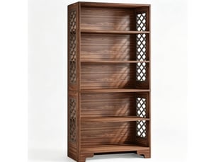 Bibliotheque coloris  marron 5 étagère(s) TCQPZ  - 80 cm x 180 cm
