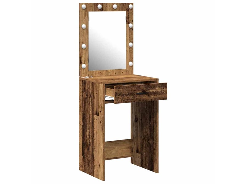 Coiffeuse, table de toilette bois ancien 50x41x135 cm shl43208 - Conforama D