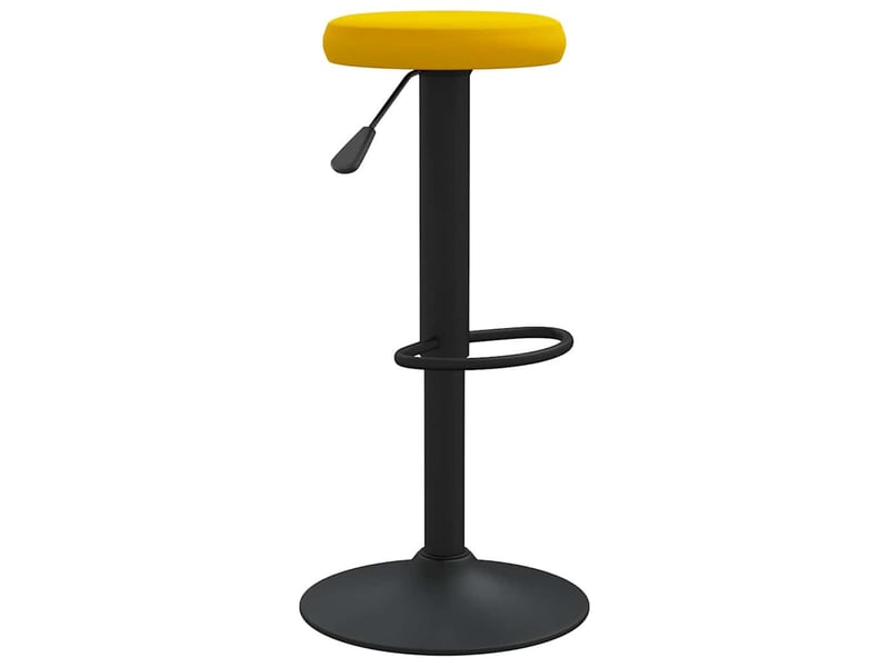  Lot de 2 tabouret de bar, chaise de bar jaune moutarde velours shl35924  - Conforama C
