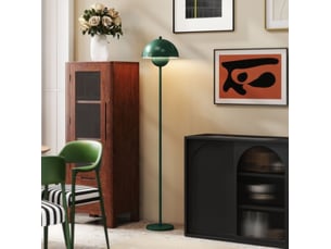 Lampadaire ø30 x h155 cm en acier avec interrupteur au pied vert chicfurn