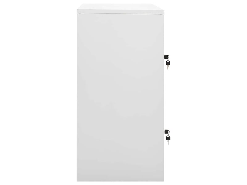  Armoire à casier, rangement de bureau gris clair et rouge 90x45x92,5 cm acier  - Conforama C