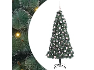 Sapin de noël, arbre de noël artificiel pré-éclairé avec ensemble de boules shl2383