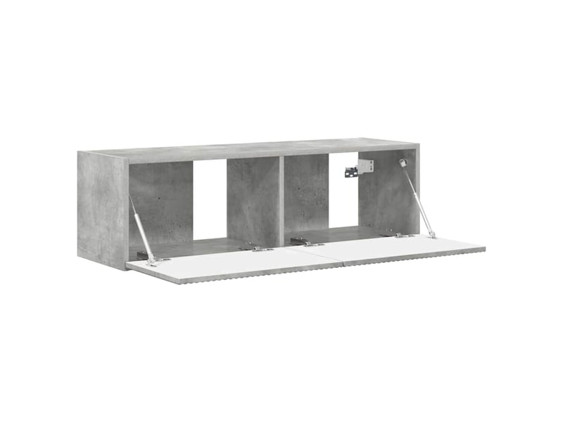  Meuble tv - banc tv - meuble de rangement mural 98 x 31 x 29,5 cm béton bois d'ingénierie  - Conforama E