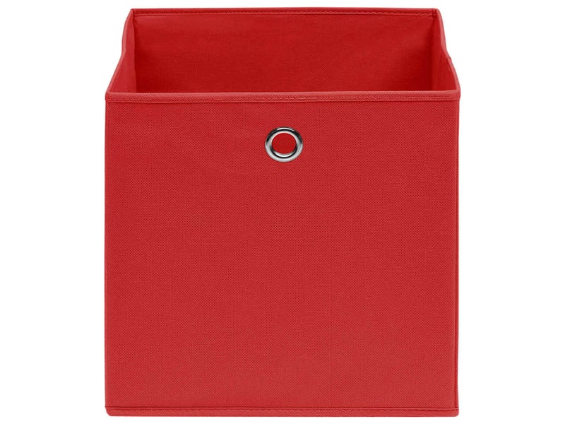  Boîtes de rangement 4 pcs rouge 32x32x32 cm tissu  - Conforama C