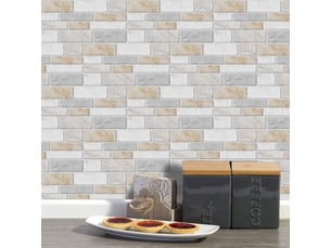 Autocollant effet carrelage mural pour décoration intérieure salon, cuisine 24pcs