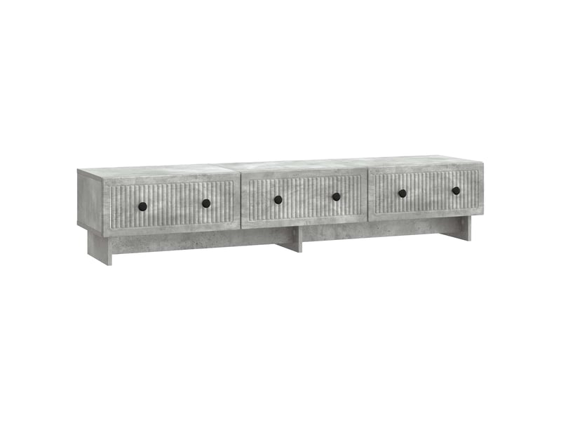  Meuble tv - banc tv - meuble de rangement 147 x 34,5 x 30 cm gris béton bois d'ingénierie  - Conforama A