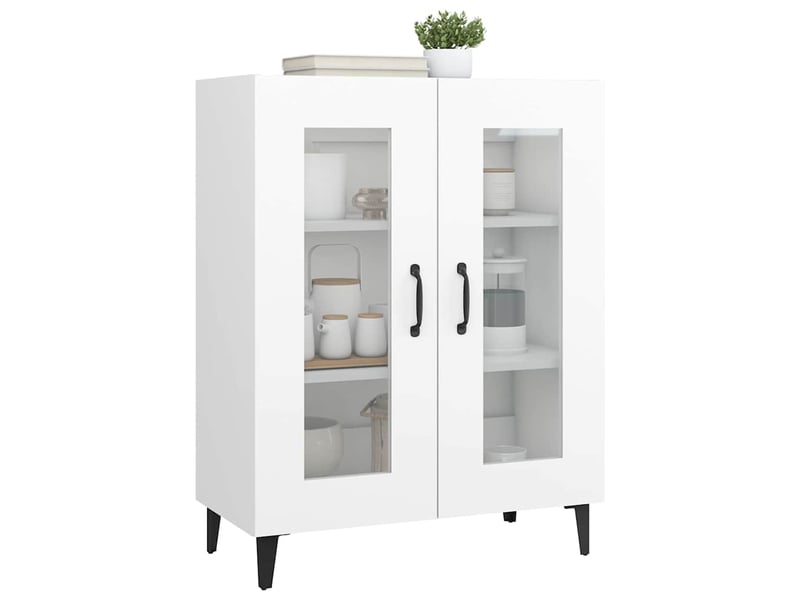  Buffet - bahut - meuble de rangement blanc 69,5x34x90 cm bois d'ingénierie  - Conforama D