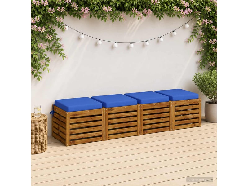 Lot de 4 coussins de siège, coussins d'assise soest 100 % polyester cf60118  - Conforama B