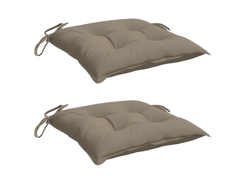  Lot de 2 coussins de palette, coussins de canapé taupe 50x50x7 cm tissu oxford cf59619  - Conforama C