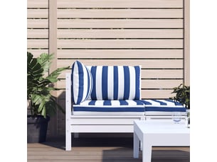 Lot de 3 coussins de palette, coussins de canapé rayures bleuesblanches cf59698