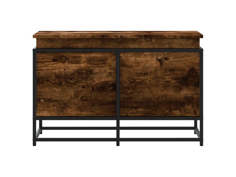 Boîte de rangement, coffre de rangement avec couvercle chêne fumé bois d'ingénierie shl773 - Conforama D