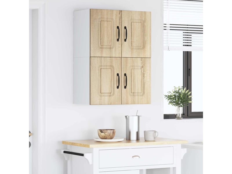  Meuble mural de cuisine | armoire de cuisine 2 pcs chêne sonoma shl1748  - Conforama D