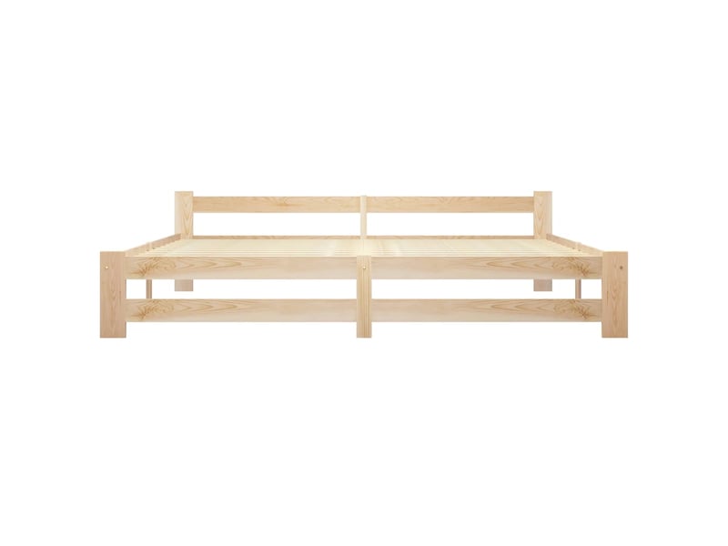  Lit double- lit adulte -  cadre de lit sans matelas bois massif de pin 200x200 cm  - Conforama B