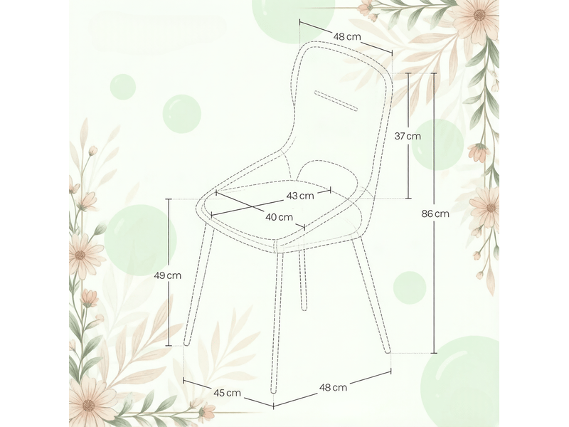 Lot de 2 chaises de salle à manger orange en chenille et métal - Conforama E