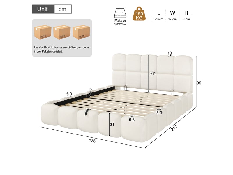  Lit superposé enfant 90 x 200 cm avec tiroirs de rangement, gain de place, échelle et barrières de sécurité, métal et bois, noir BUYDEEMEUS - Conforama E