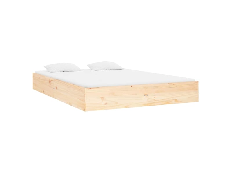  Lit double- lit adulte -  cadre de lit sans matelas bois massif 135x190 cm  - Conforama C