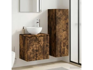 Ensemble de mobilier de salle de bain 2 pcs chêne fumé shl6556