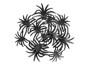 Déco murale feuillage en métal domizil 70cm noir