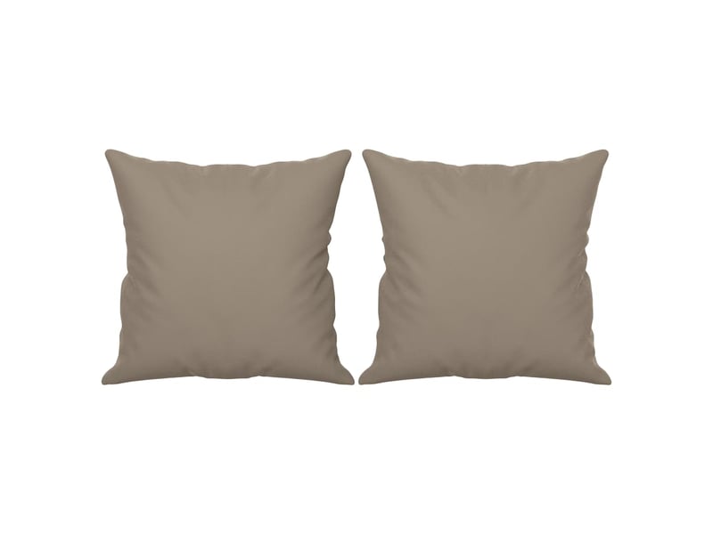 Canapé droit fixe, canapé 3 places avec oreillers taupe 180 cm tissu microfibre - Conforama E