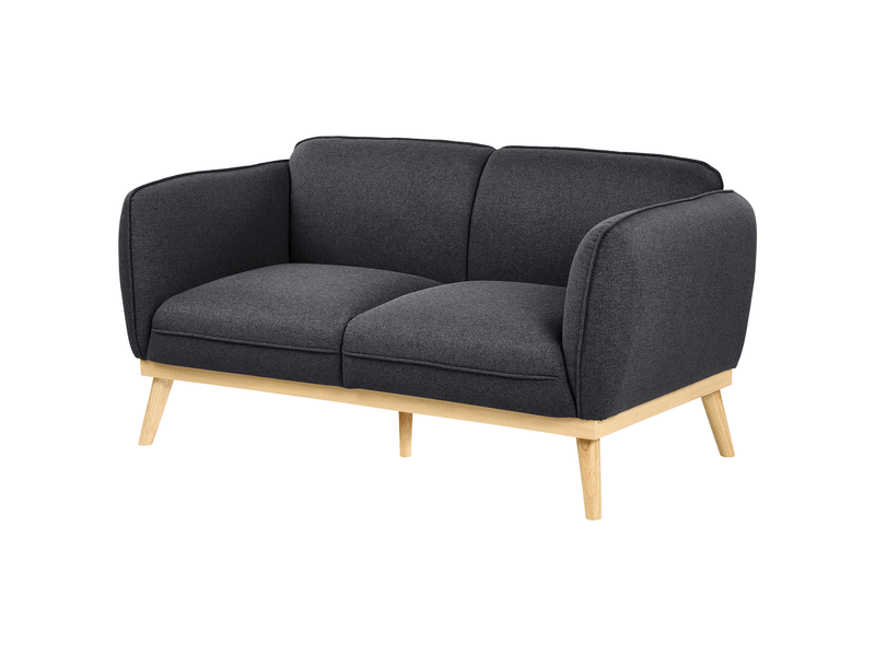  Canapé 2 places ljung tissu noir  - Conforama D