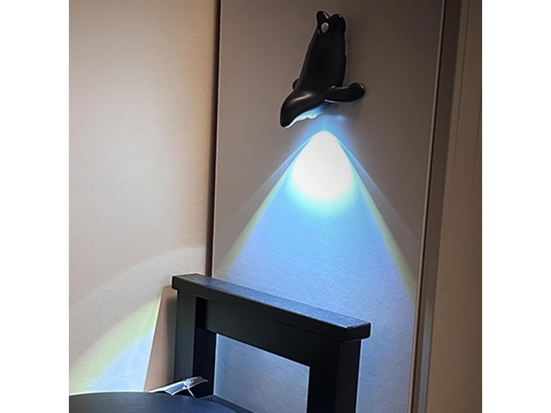  Générique lumière à détecteur de mouvement intérieur, lampe de garage en forme d'otarie, murale pour couloir pour placard salon entrée bureau, noir  - Conforama B