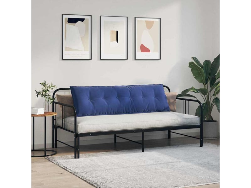 Coussin de dos, coussin de dossier bleu police 160 x 50 cm tissu en velours côtelé cf54562 - Conforama D