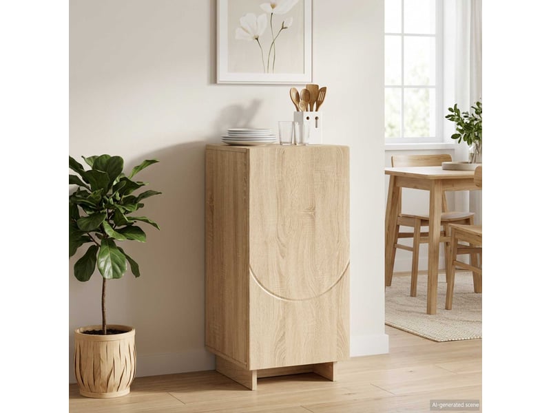  Buffet salon, buffet de rangement chêne sonoma 33,5x34,5x75 cm bois d'ingénierie shl62150  - Conforama B