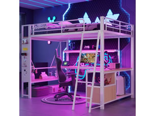 Lit mezzanine 140x200 cm <strong>VVBV</strong>  <strong>WX005004AAK</strong> coloris blanc