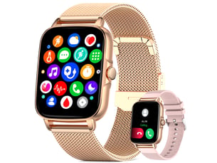 Montre connectée pour femme, permet de passer et de recevoir des appels, 28 modes sportifs.