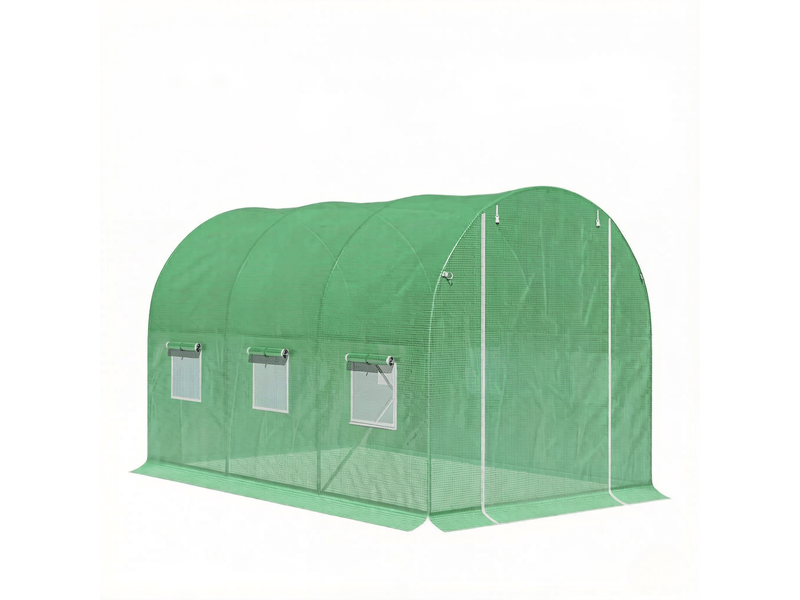  Serre de jardin extérieure avec porte enroulable zippée, grande serre de culture  - Conforama A