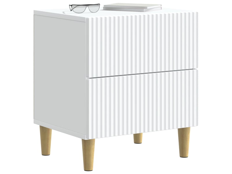  Table de chevet - cabinet de chevet - table de nuit 2 pièces blanc 43 x 34,5 x 48 cm  - Conforama B