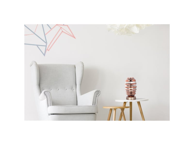 Lampe à poser en verre aladin ii 29cm cuivre  - Conforama E