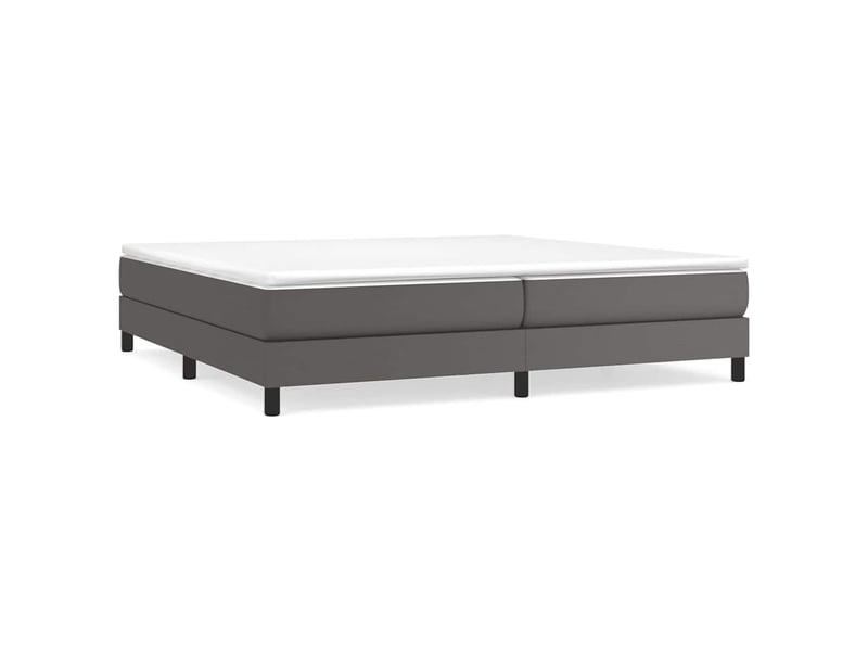  Lit double- lit adulte -  cadre de lit à lattes gris 200x200 cm similicuir  - Conforama A