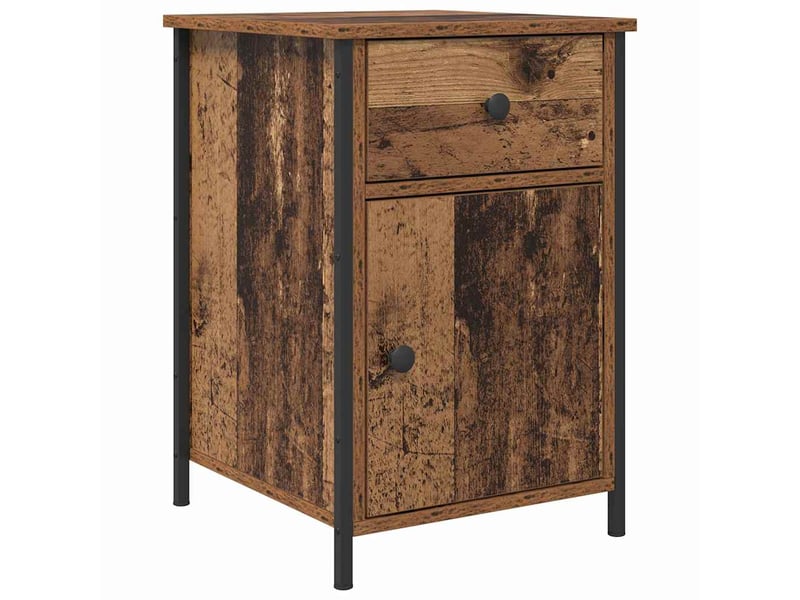 Table de chevet - cabinet de chevet - table de nuit 2 pc bois ancien 40 x 42 x 60 cm  - Conforama D