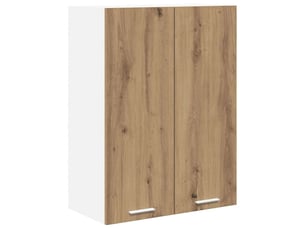 Meuble de rangement cuisine, armoire suspendue chêne artisanal 60x31x80cm shl1051