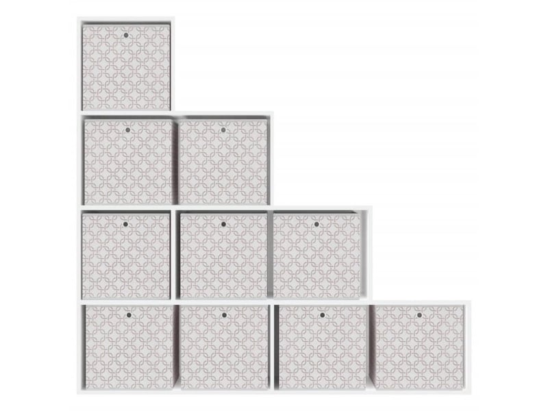 Boîtes de rangement pliables 10 pcs crème tissu intissé - Conforama E