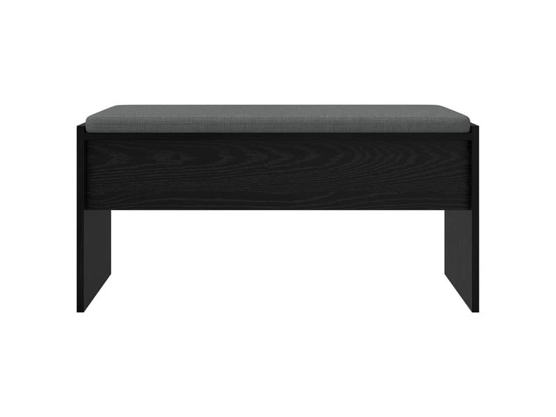  Banc d'entrée, banc interieur avec coussin chêne noir 83x38x40 cm  - Conforama E