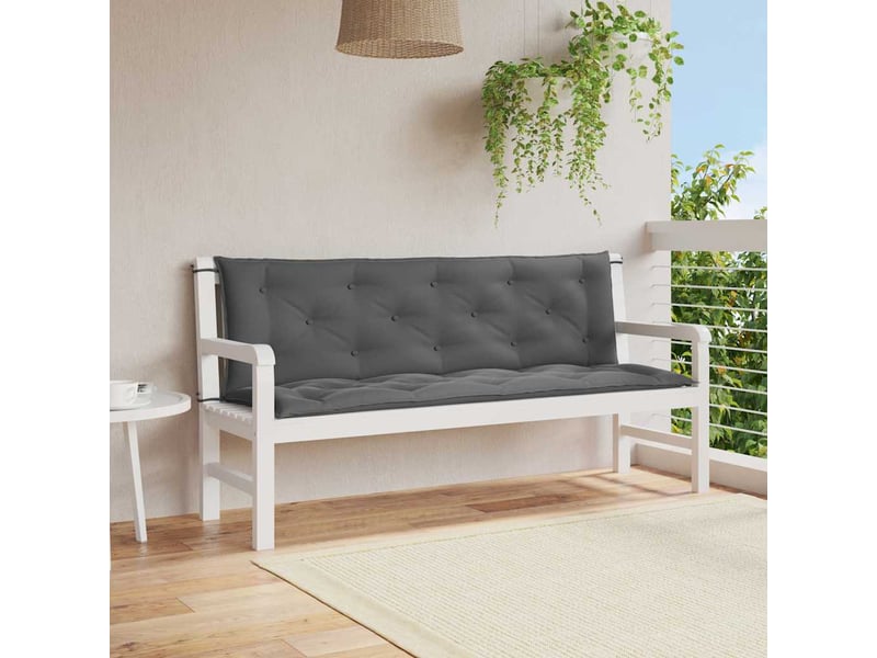  Coussin de banc de jardin, coussin d'assise anthracite tissu oxford cf52649  - Conforama B