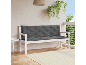 Coussin de banc de jardin, coussin d'assise anthracite tissu oxford cf52649
