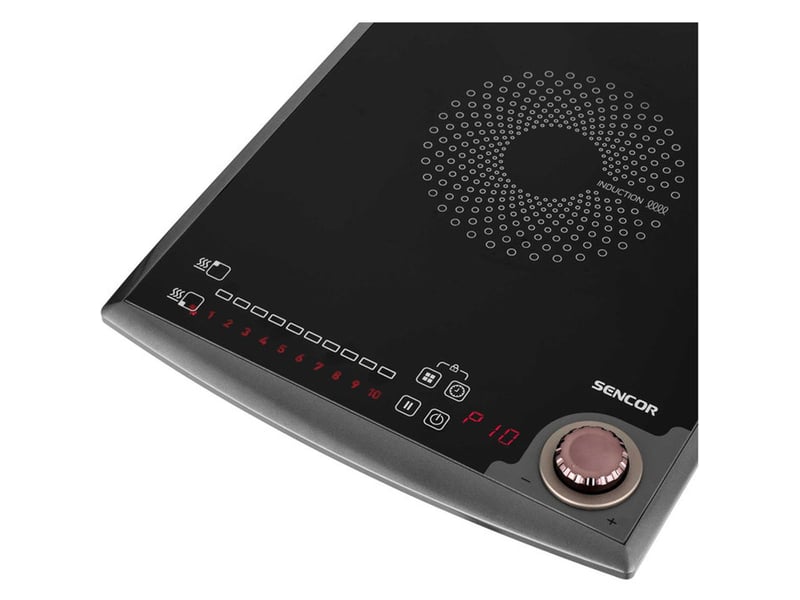  Table induction 2 zones compact 3100 w noire 10 niveaux minuterie programmable 41023293 - Conforama D