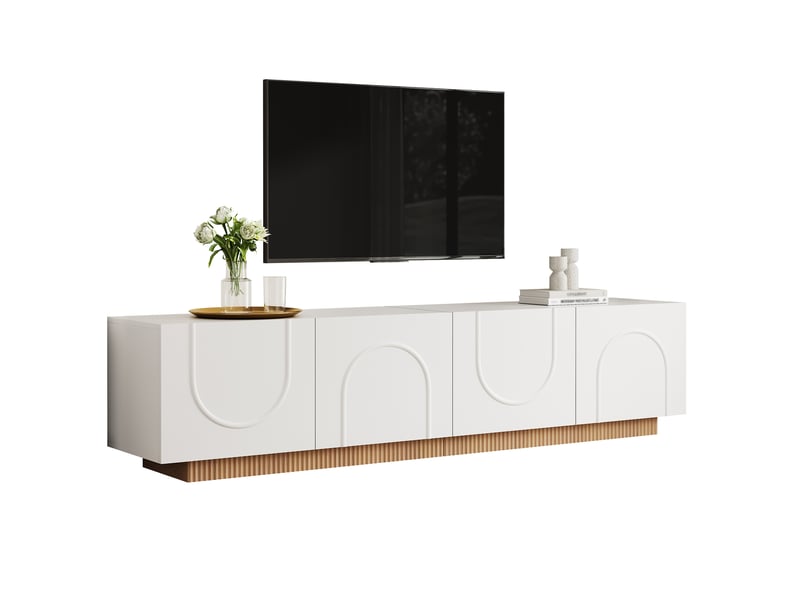 Meuble tv blanc 170 cm mdf - Conforama A
