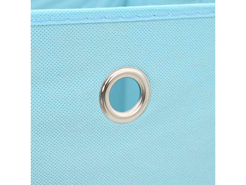  Boîtes de rangement 4 pcs tissu intissé 28x28x28 cm bleu azuré  - Conforama D