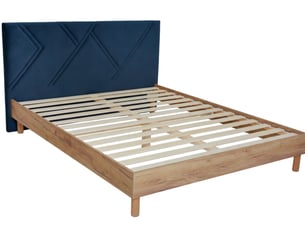 Lit 2 places 160x200 cm <strong>BOBOCHIC</strong>  <strong>MARVIN</strong> coloris bleu
