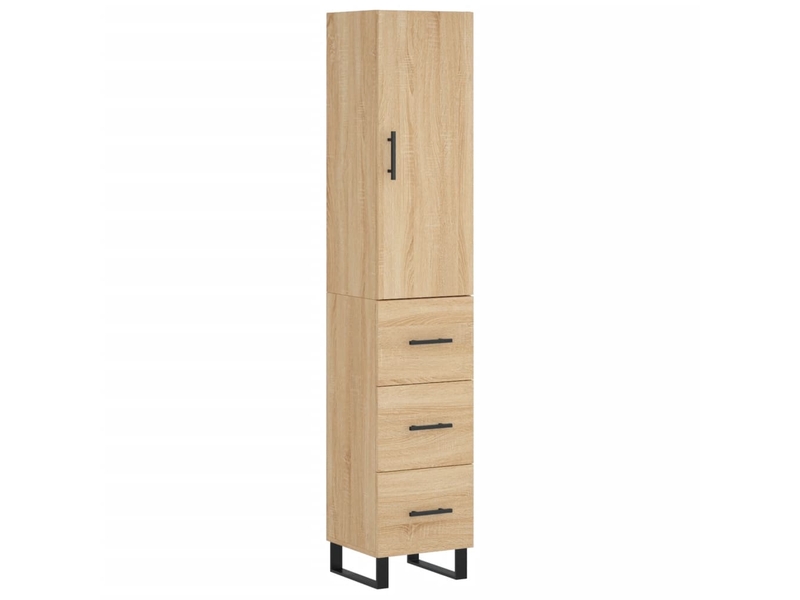  Buffet haut - bahut - meuble de rangement chêne sonoma 34,5x34x180 cm bois d'ingénierie  - Conforama A